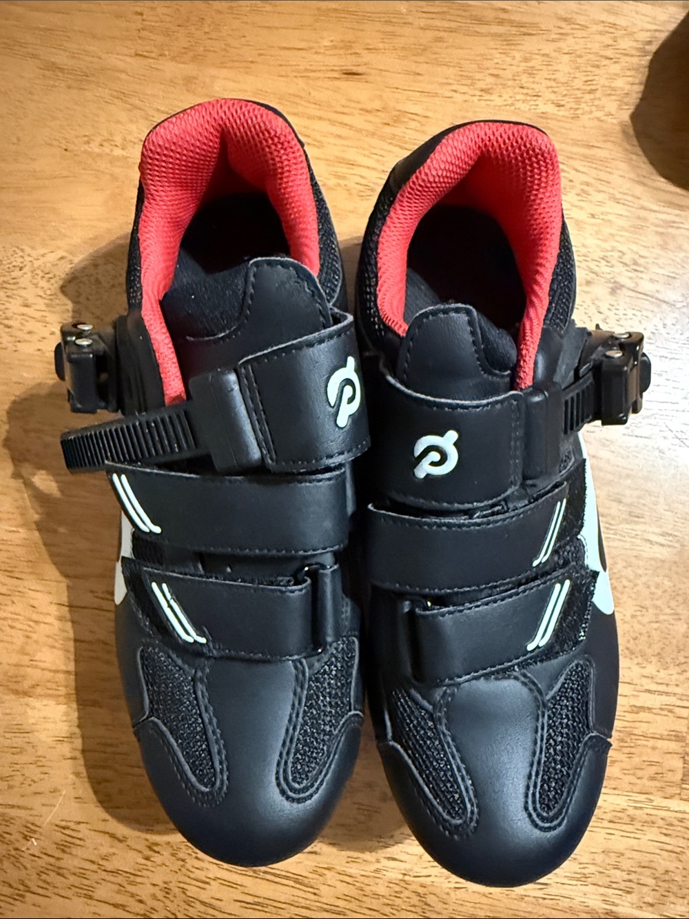 Black and Red kids Performance Cycling Shoes